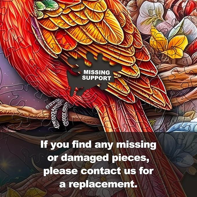 Wooden Puzzles for Adults, Wooden Cardinal Puzzle, Wooden Jigsaw Puzzles for Adults, Birthday for Puzzle Lover (M-11.9 ×11.8in - 200pcs)