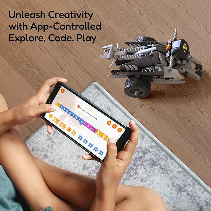 AoHu Robot Building Kit with Remote Control STEM Gifts for Kids Boys Age 8-12, Coding Buildable Dinosaur Technic Robotics Toy Set for Birthday Christmas, Build 5-in-1 Models with 646 Pieces