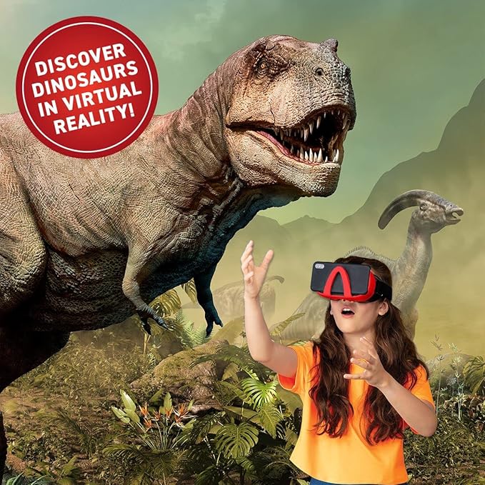 Virtual Reality Dinosaurs Gift Box - Illustrated Interactive VR Book and STEM Learning Activity Set - for Ages 8 and Up