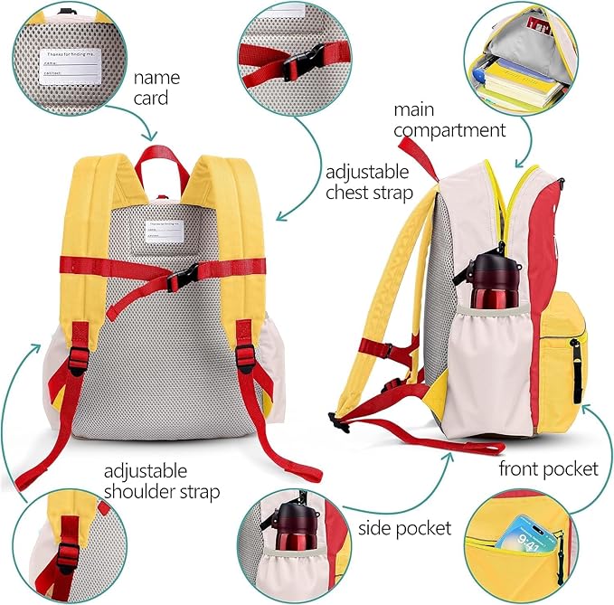Kids' Backpack, Little Duck Design, School Backpack for Girls & Boys, Lightweight, Durable, 15'' H, Ages 6-9