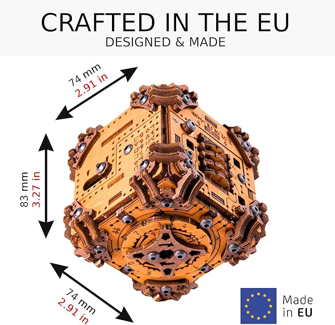 WOODEN.CITY Tesseract's Secret - Wooden Puzzle Box for Adults - 3D Brain Teaser Puzzle Kit - Escape Room in a Box Challenge - Unique Gift for Men & Women - Made in EU