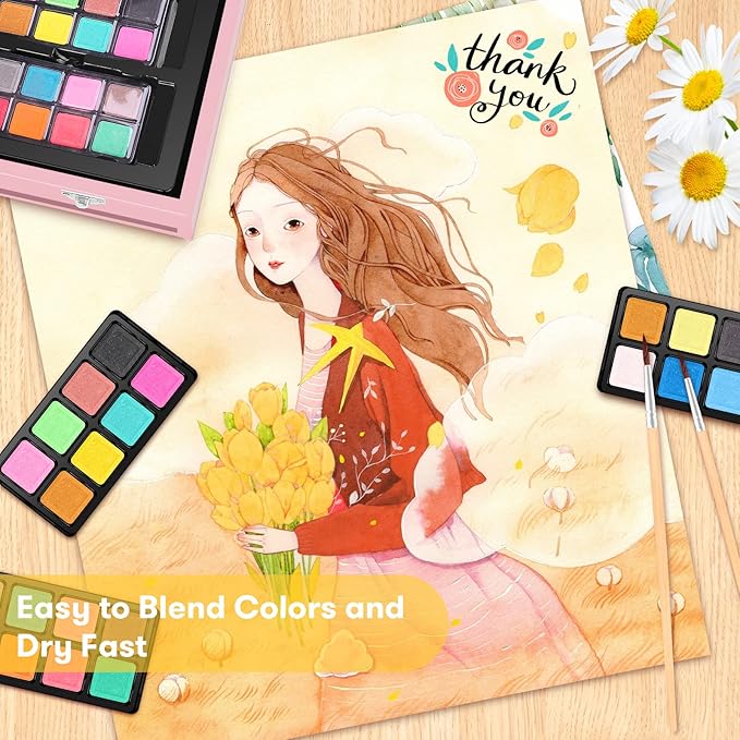 Christmas| Birthday Gifts for Kids Teen Girls Trendy Stuff 6-16 Year Old, 150-Pack Art Set Kits with 2 Sketch Pads, Coloring Book, Stocking Stuffers for Teens Girls, Cute Cool Fun Crafts Gifts