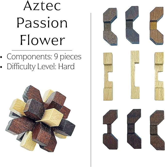 Project Genius Curated Collection Gift Set, 5 Premium Wood & Metal Puzzles, 3D Brainteaser Gift for Kids 8+, Teens, and Adults - True Genius Disassembly and Disentanglement Variety Pack