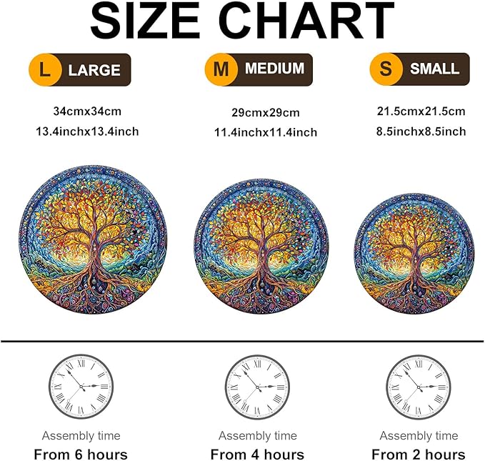 Wooden Puzzle for Adults 200PCS Natural Tree of Life Unique Shape Advanced Wood Puzzle for Adults,Wooden Jigsaw Puzzle