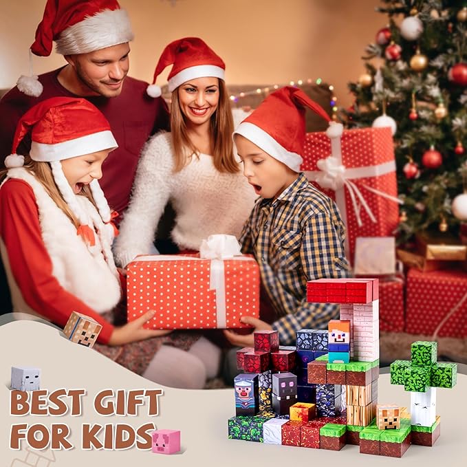 200PCS Magnetic Blocks, 1in Magnetic Building Blocks Cubes for Kids, Stacking Magnets Tiles, School STEM Montessori Stacking Toy, Christmas Birthday Gifts for Boys Girls Age 3+ Years Old