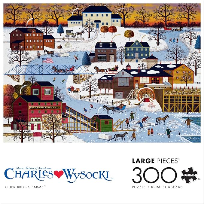 Buffalo Games - Charles Wysocki - Cider Brook Farms - Large Piece Jigsaw Puzzle for Adults - Challenging Puzzle Perfect for Game Nights - Finished Size is 21.25 x 15.00