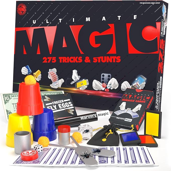 Marvin's Magic - 275 Ultimate Magic Tricks - Full Set - Kids Toys for Birthday - 275 Mind-Blowing Tricks & Illusions Included - Age 8+