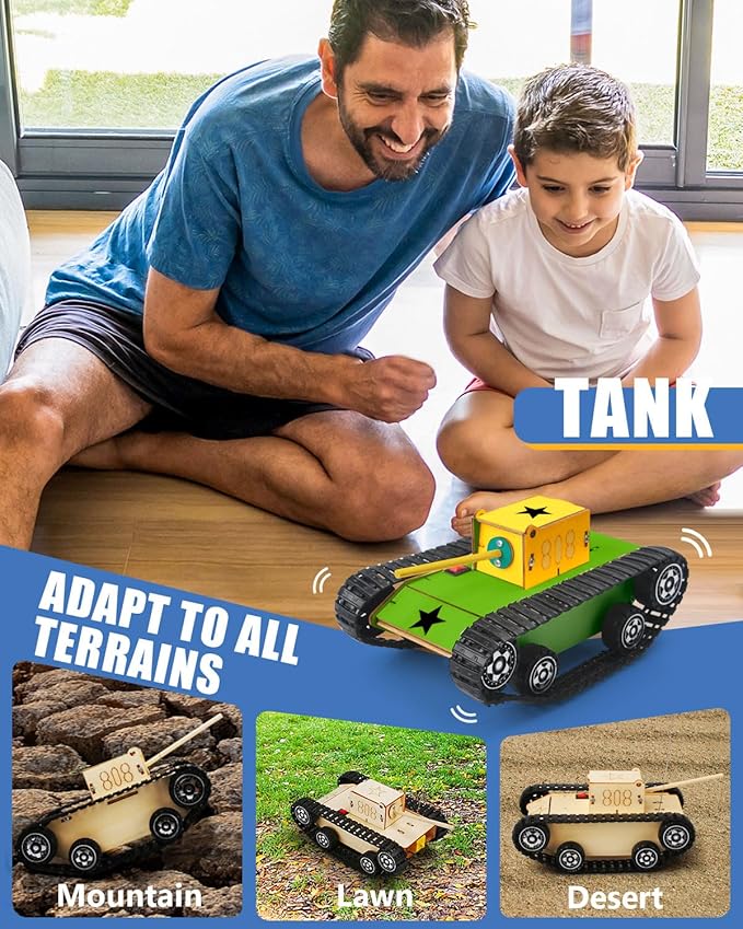 Poraxy STEM Kits for Kids Ages 8-10-12, 6 Set Model Car Kits, 3D Wooden Puzzles, Educational Science Experiment Projects Crafts Kits, Building Toys, Gifts for Boys and Girls 8 9 10 11 12 13 Year Old