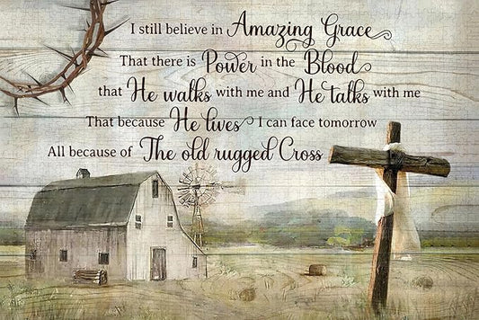 300 Pieces, I Still Believe in Amazing Grace,Wooden Puzzle,Intellectual Challenge,Relaxing Family Activities, Decoration and Holiday Gifts.Jigsaw Size: 15.7 x 11 in and 1:1 Original Picture Poster