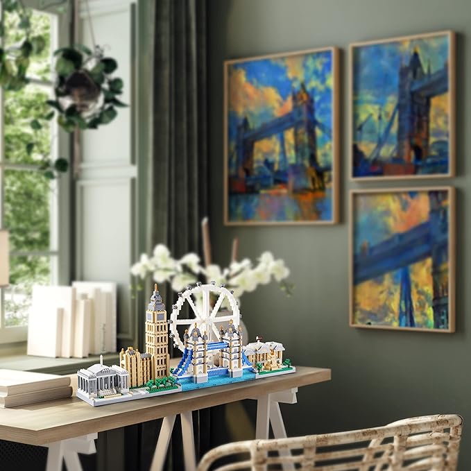 New Architecture London Skyline Building Set - Fun & Satisfying Model Kit with 3430pcs - Gift for Adults & Kids 14+ - Micro Mini Blocks