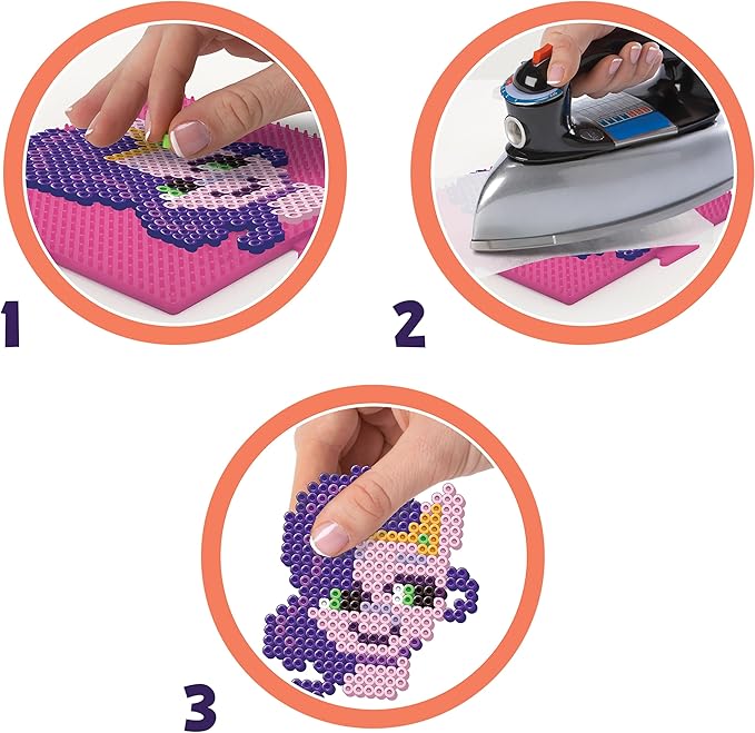 Perler 80-56993 My Little Pony Fused Bead Activity Kit with Pegboard and 5 Patterns, Multicolor, 2004 Pieces