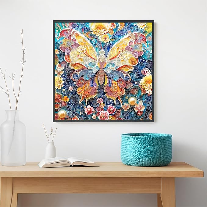 ALL4JIG Butterfly Fun Jigsaw Puzzles for Adults and Kids, 500 Pieces, 15.98" x 15.98", Christmas Secret Santa Gift, White Elephant Gifts, Number Partitioned for Easy Solving