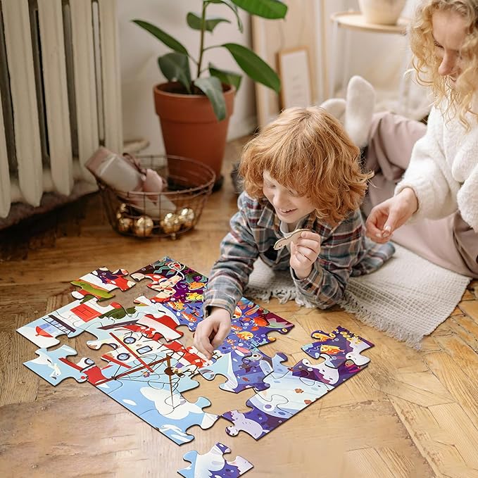 Jumbo Floor Puzzle for Kids,Large Jigsaw Puzzles 24 Piece for Kids Ages 3-5 (sea World)