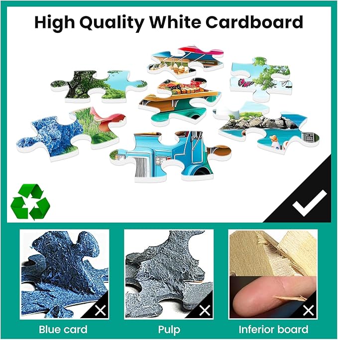 300 Piece Puzzles for Adults Beach Jigsaw Puzzles for Kids Ages 8-10 10-12 300 Pieces Adult Puzzle Pieces Family Challenging Puzzle Game Home Decor Gift Toy 20.5x15IN