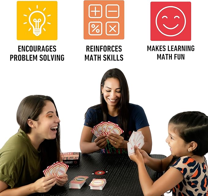 Target Math Game | A Teacher-Recommended, Fast-Paced Mental Math Game for Practicing Addition, Subtraction, Multiplication, & Division | Ages 8+