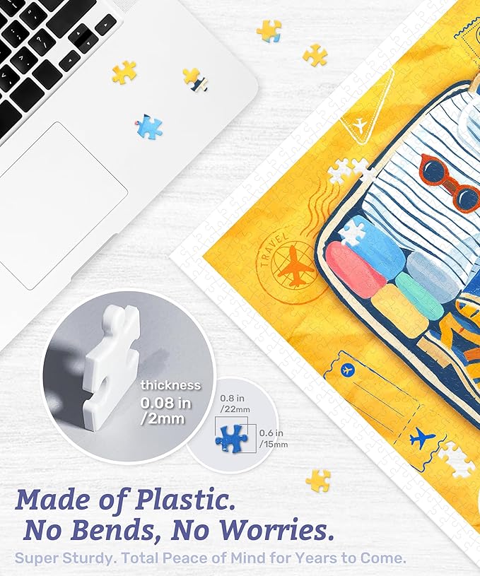 PieceRelax Plastic Jigsaw Puzzles for Adults 1200 Pieces - The Macneil Studio - Golden Haven Camp Most Satisfying Table Games and Gifts No Puzzle Mat Required [H3665]