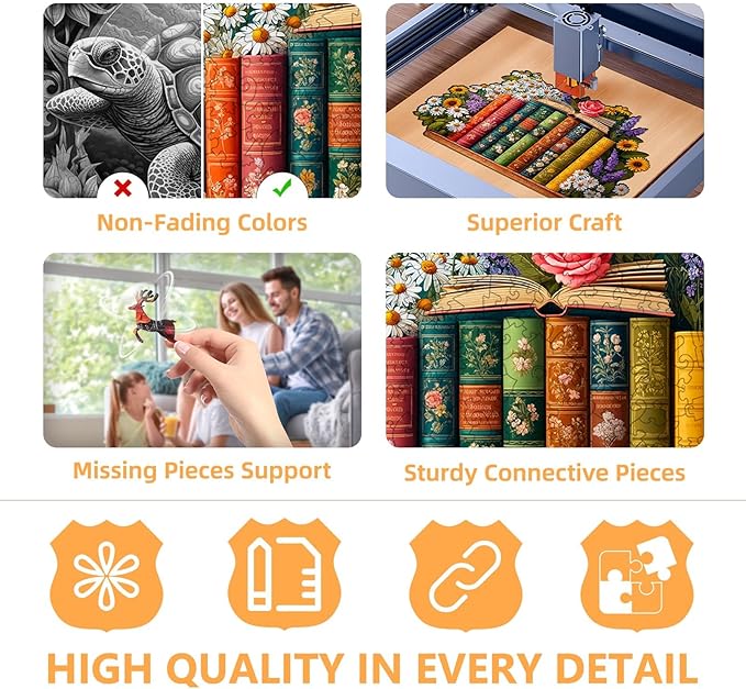 Wooden Puzzles for Adults - Blooming Flowers Wooden Jigsaw Puzzle, Unique Shape Flower Wood Puzzles Adult, Wall Art Home Decor, Gifts for Family and Friends (S-8.5 * 5.2in-100 Pieces)