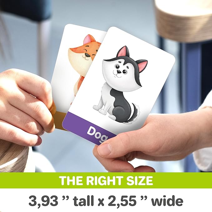 QUOKKA ABC Learning Flash Cards for Toddlers 2-4 Years Old - 60 Flashcards Toy for Kids Ages 1-3-5 - Alphabet Numbers Colors Letters Animals Learn Activities - First Words Educational Game