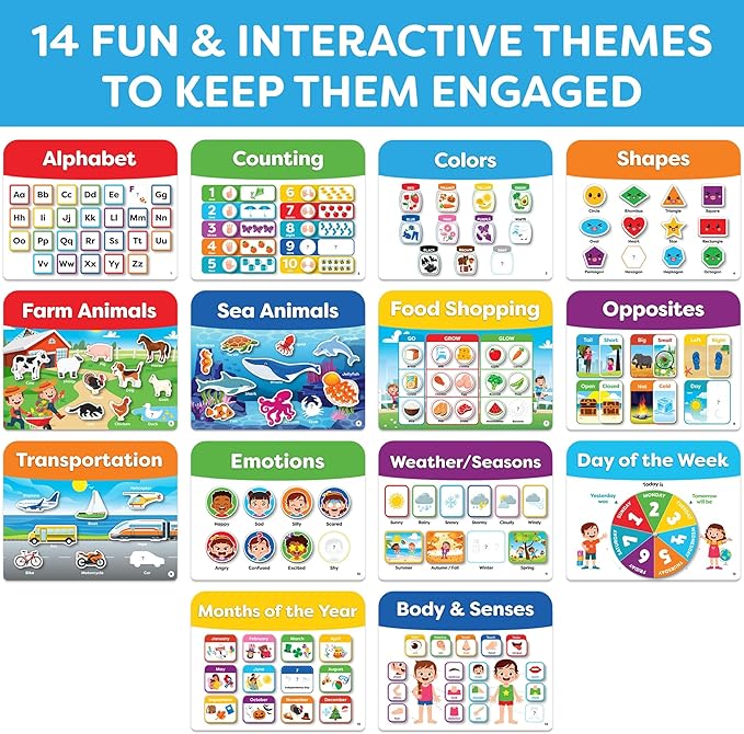 Montessori Preschool Busy Book for Toddlers Ages 3 and Up - Preassembled - Preschool Learning Activities Homeschool Montessori Toys - Gifts for 3 Year Old Boys - 4 Year Old Girl Birthday Gifts