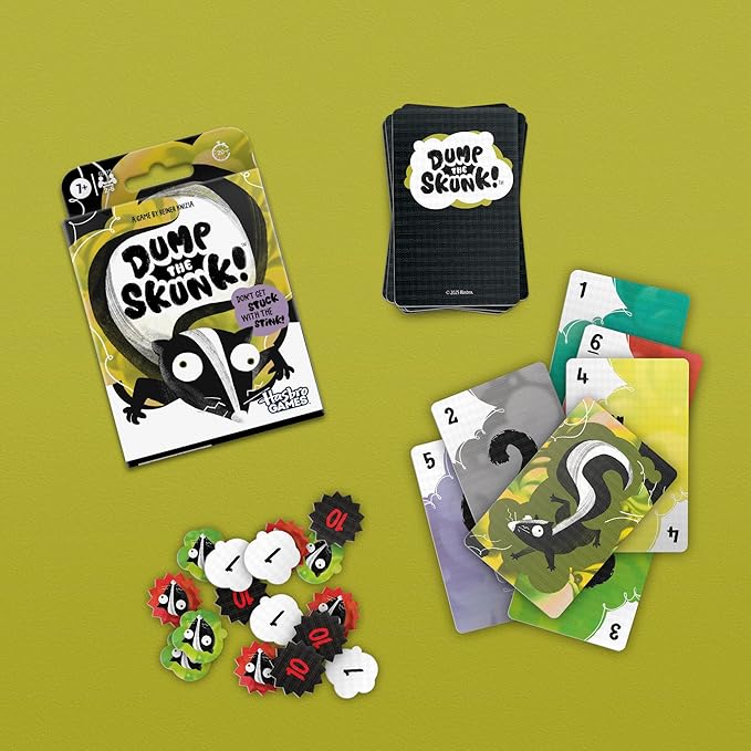 Dump The Skunk! Game | Family Card Game by Reiner Knizia | Ages 7 and Up | 2-6 Players | 20 Mins. | Easy to Learn Games for Kids, Teens, and Adults