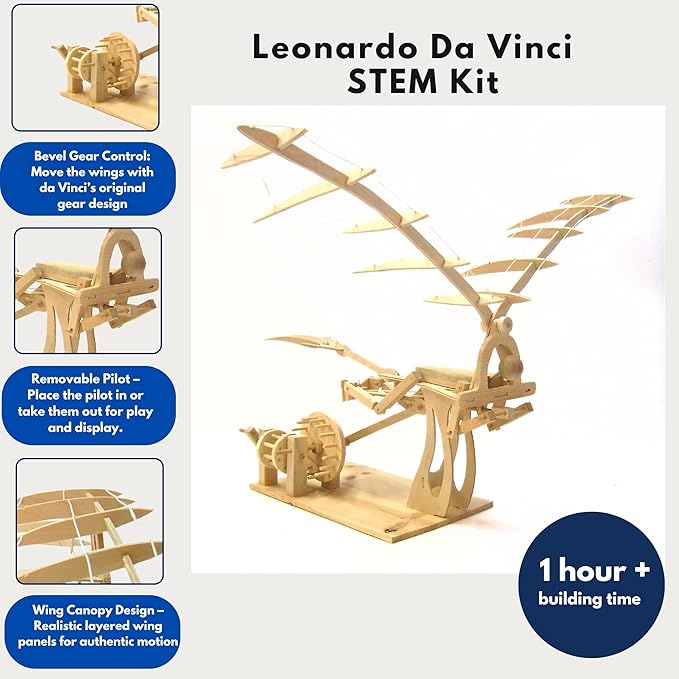 PATHFINDERS STEM Kit – Leonardo da Vinci Ornithopter | 3D Puzzle & Engineering Toy for Kids Ages 9+ | Educational Science & Learning Resource | Fun Gift Idea for Girls