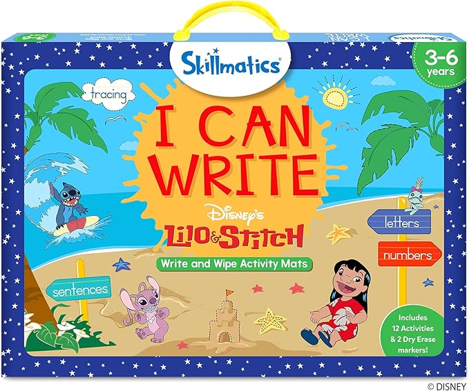 Skillmatics I Can Write Disney's Lilo & Stitch - Reusable Preschool Learning Activities, Educational Toy and Game, Back to School Supplies, Gifts for Students, Kids, Toddlers Ages 3, 4, 5, 6