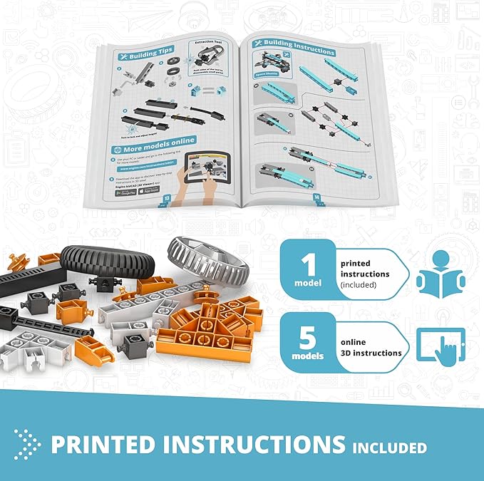 Engino STEM Kit, Astronomy Travelling to Space, Building Toys for Kids 9+, STEM Projects, Learning & Education Toys, Engineering Kit, Gifts for Boys & Girls (6 Model Options)