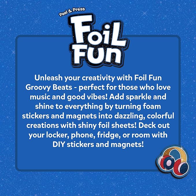 Skillmatics Foil Fun - Good Vibes, 20+ DIY Foil Art Magnets, Mess-Free Craft Kit, 60+ Foam Stickers, Creative Activity for Kids, Tweens, Teens (Ages 7-13), Adults, Gifts, Travel, Party Favor
