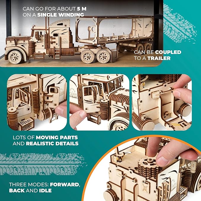 Ugears 70056 Heavy Boy Truck VM-03 Model Plywood DIY Model – Ecological Wooden Model
