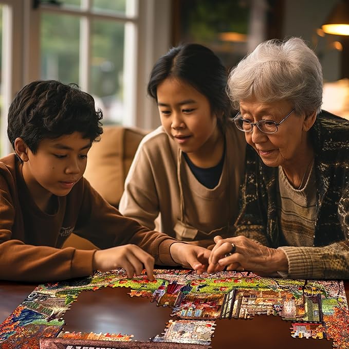 White Mountain Halloween House 1000 Piece Halloween Jigsaw Puzzle for Fall and Autumn