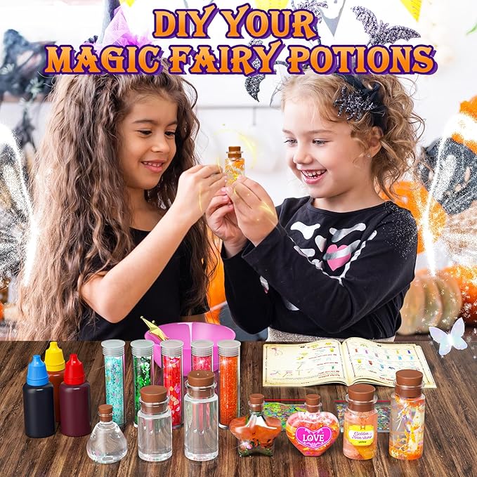 Magic Potion Kit for Girls - Fairy Potions Kit 22 Potions Magic Mix Kit for Kids 6 7 8 9 10 12+ Years Mystery Potion Making kit Art Craft Kit Gifts Toys for Christmas Halloween Birthday
