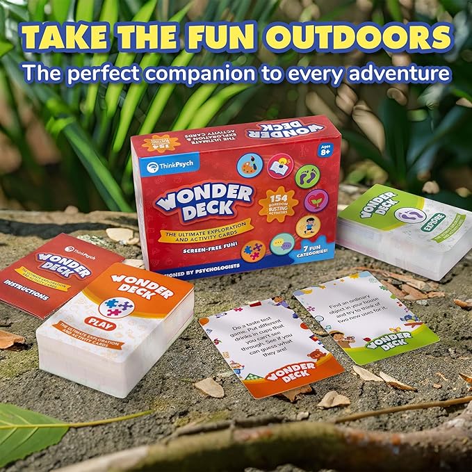 ThinkPsych WonderDeck - 154 Adventures Inside - Single Player Card Game for Kids Ages 8-12 - Homeschool & Educational Games for Kids 8-12 - Gifts for Boys & Girls 8 9 10 11 Year Old