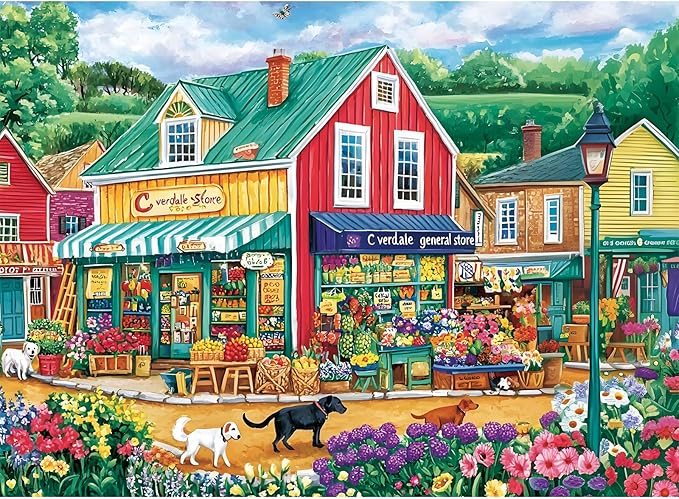 300 Piece Puzzles for Adults,Garden Center General Store Jigsaw Puzzle for Adults Children Elderly,Large Piece Puzzle for Kids Age 8-10 10-12, Challenging Funny Puzzle,Family Game Great Gift 20.5x15in