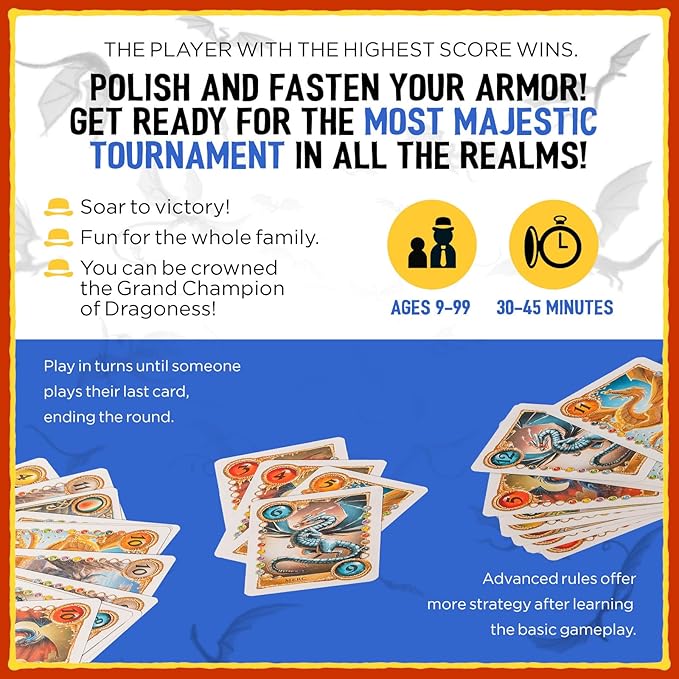 Grandpa Beck's Games Reign of Dragoness Card Game | A Strategic Hand Elimination Card Game | from The Creators of Cover Your Assets & Skull King | 3-8 Players 8+