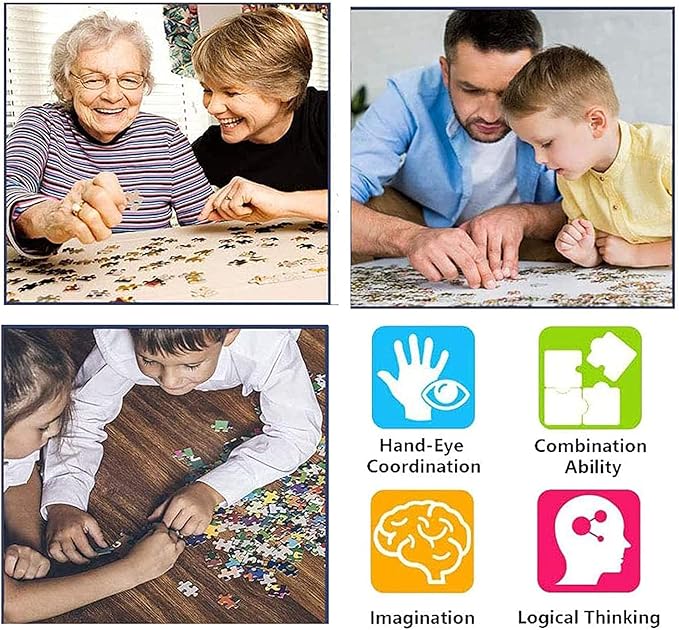 Wooden Puzzle 1000 Pieces for Adults, 29.5 x 19.7 in,Wonderland