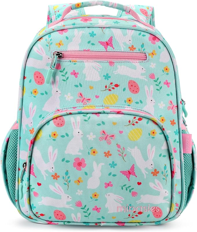 mibasies Girls Backpack 5-8: Lightweight Kids Backpacks for Girls - Girl Bookbag for Elementary School - Rabbit