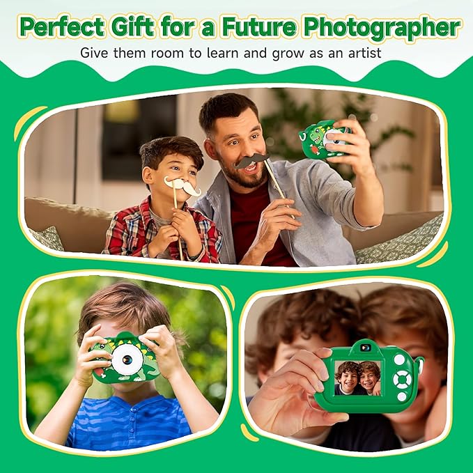 Kids Camera Toys for Boys Age 3-8, 1080P Toddler Digital Camera with 32GB SD Card, Toddler Toys for Kids, Christmas Birthday Gifts for Boys 3,4,5,6,7,8 Years Old