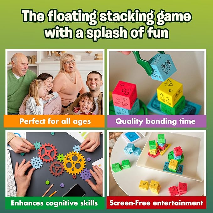 Topple Toads – Fun & Competitive Stacking Game - Engaging Balance Board Game - Endless Laughter & Excitement -2-4 Players