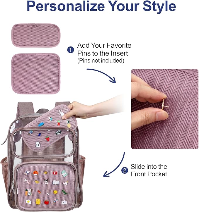 PACKISM Clear Backpack for School - 17 inch Large Heavy Duty Clear Bookbag, See Through PVC Backpacks (for age 12 above)
