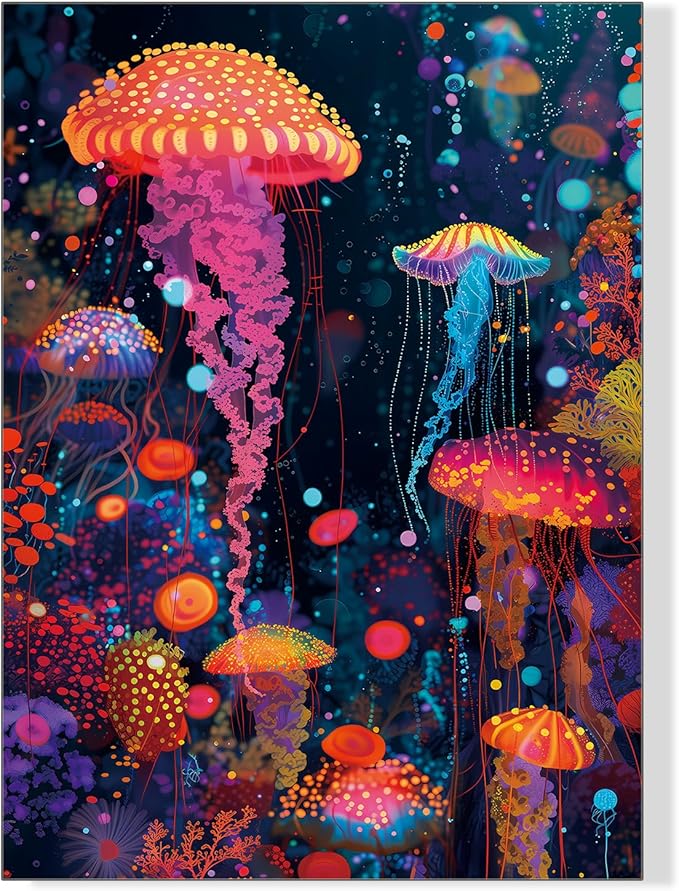 500 Piece Jigsaw Puzzle for Adults, Challenging Hard Puzzles for Kids and Teens Gift Choice Colorful Jellyfish (Multi-Jellyfish)