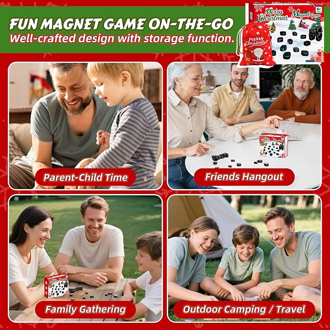 Magnet Game, Family Games for Kids and Adults, Board Games for Adults and Kids 2-4 Player, Magnet Game with String for Family Games Night, for Kid Seniors Elders