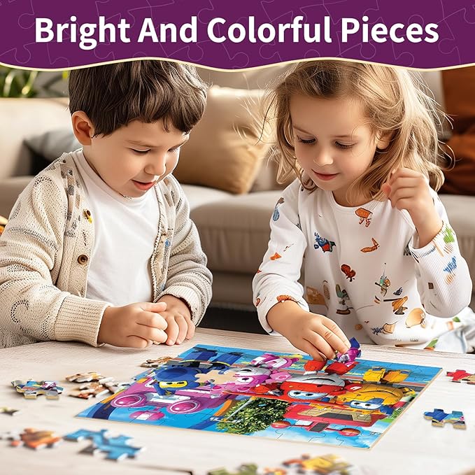 Puzzles for Kids Ages 4-6, 60 Piece Jigsaw Puzzles in Metal Box, Educational Learning Toys for Boys and Girls, Premium Puzzle Games, Kids Puzzles Ages 3-5 Gift