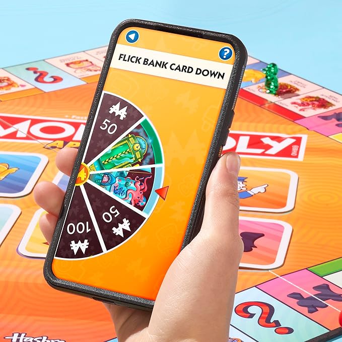 Monopoly App Banking Board Game | App-Enabled Game | Links to Smart Devices | Ages 8+ | 2 to 6 Players | 45 Mins. | Family Games for Kids
