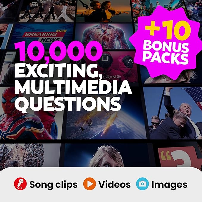 The Live Quiz Show Board Game - Ages 8+ - Ultimate Edition, Amazon Exclusive - More Than 10k Questions with 25 Additional Categories - Family Board Games