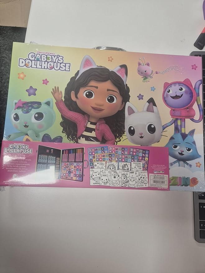 Gabby's Dollhouse Kids Art Set - Multicolor Drawing Kit with Travel Case