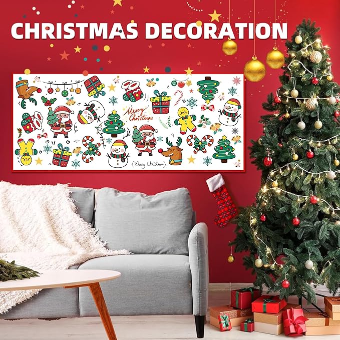 48 Pcs Christmas Crafts for Kids Color Your Own Christmas Caft Magnets, DIY Items for Operation Christmas Child for Classroom Decoration Art Activities Party Favors (Chrismas)
