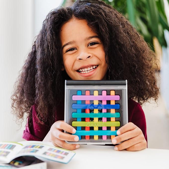 SmartGames IQ Stixx Stacking Travel Game with 120 Challenges for Ages 7 - Adult