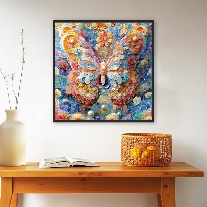 ALL4JIG Butterfly Fun Jigsaw Puzzles for Adults and Kids, 500 Pieces, 19.7" x 19.7", Christmas Secret Santa Gift, White Elephant Gifts, Number Partitioned for Easy Solving