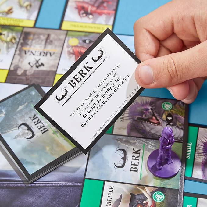 Monopoly DreamWorks How to Train Your Dragon Edition Board Game | Ages 8+ | 2 to 4 Players | 45 Mins. | Fun Family Games for Kids, Teens & Adults (Amazon Exclusive)