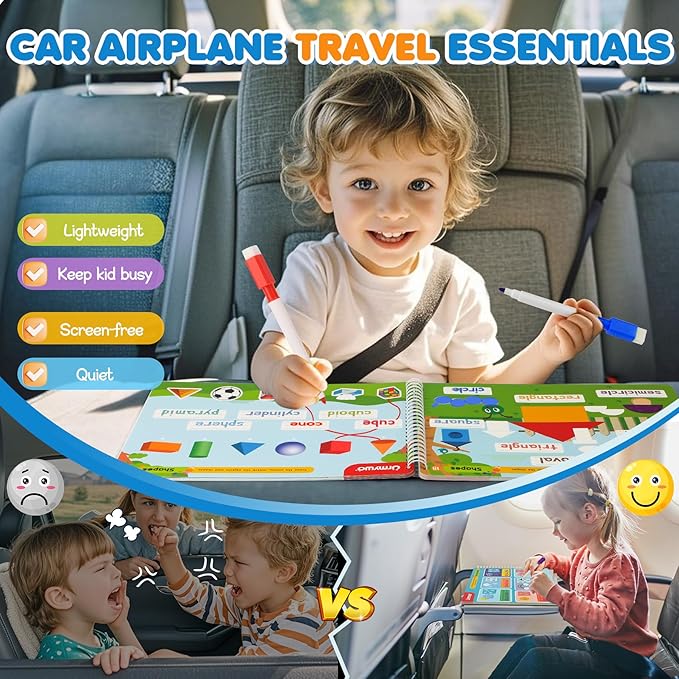 Preschool Learning Activities, Tracing Activity Books for Kids Ages 3-8, Dry Erase Preschool Kindergarten Workbooks, Handwriting Practice Alphabet Learning Educational Toys, Classroom Must Haves